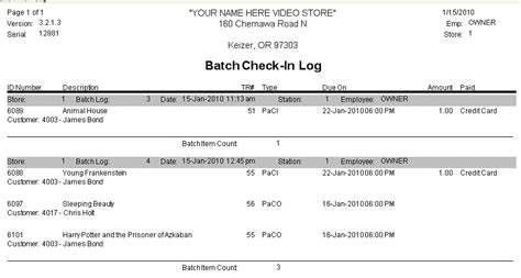 batch check log in.